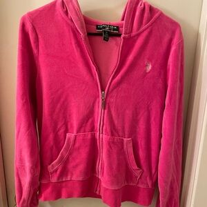 U.S. Polo Assn. Pink Zip-Up Hoodie Jacket